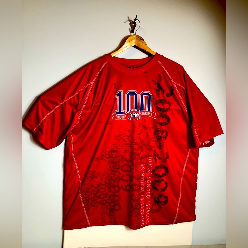 Montreal Canadiens 100th Season Men’s Red T-shirt Size XL